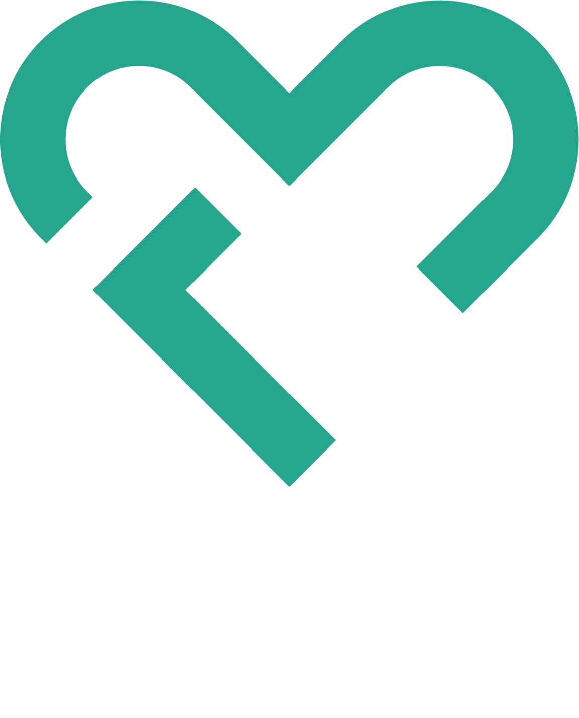 FM Care Logotyp Vertikal Vit Text